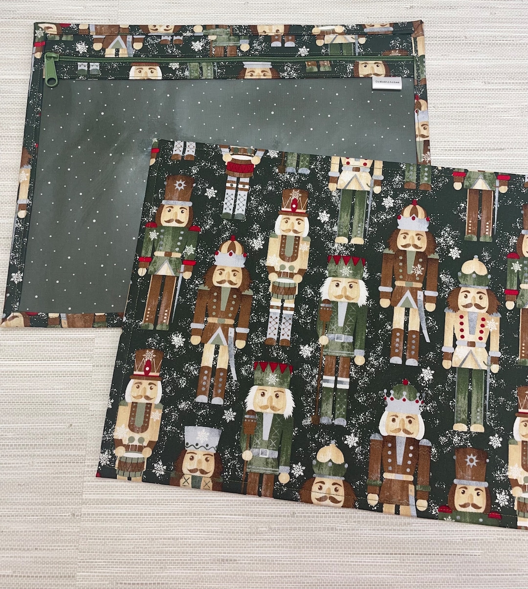 Nutcracker Vinylfront Project Bag Etsy