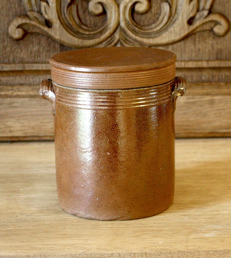 Pot à sel ancien en grès Grès français Jarre avec ...