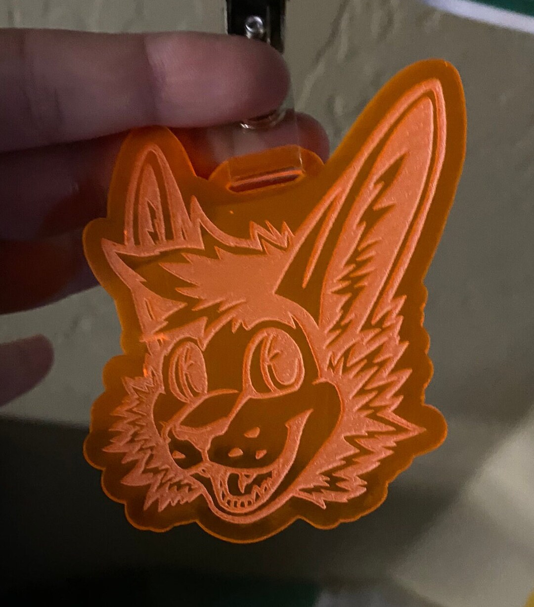 UV Orange Cabbit Acrylic Badges - Etsy