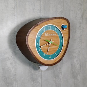 Retro-style cuckoo clock with pendulum