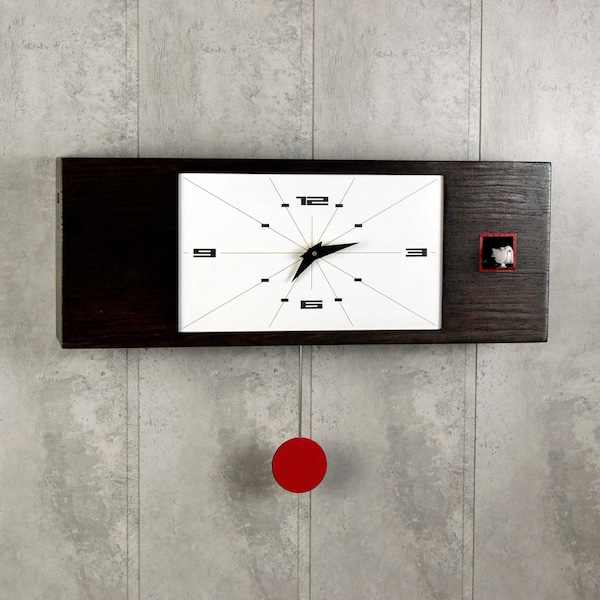 Retro Rectangular Clock - Etsy