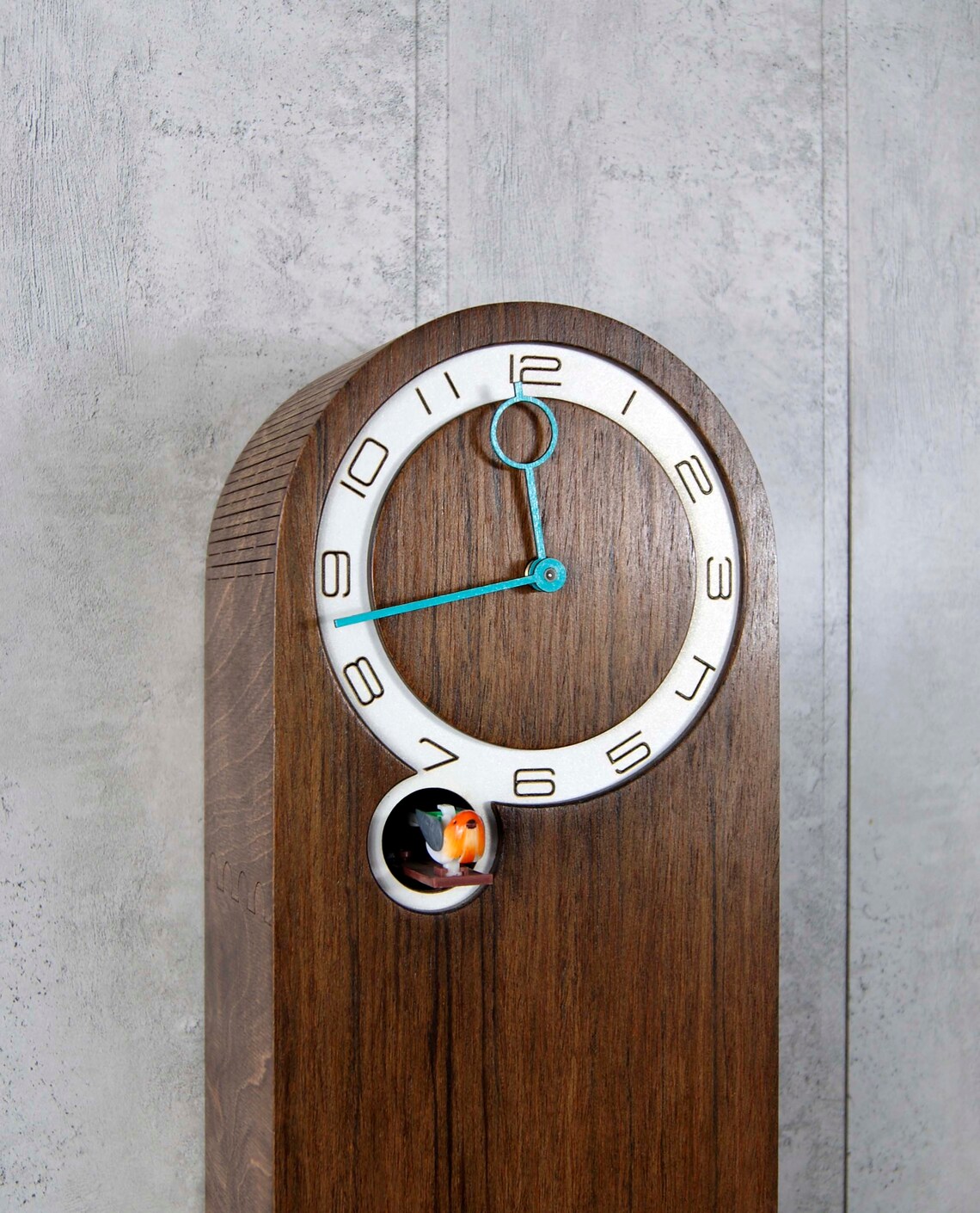 Modern Cuckoo Clock Round Big Pendulum Etsy