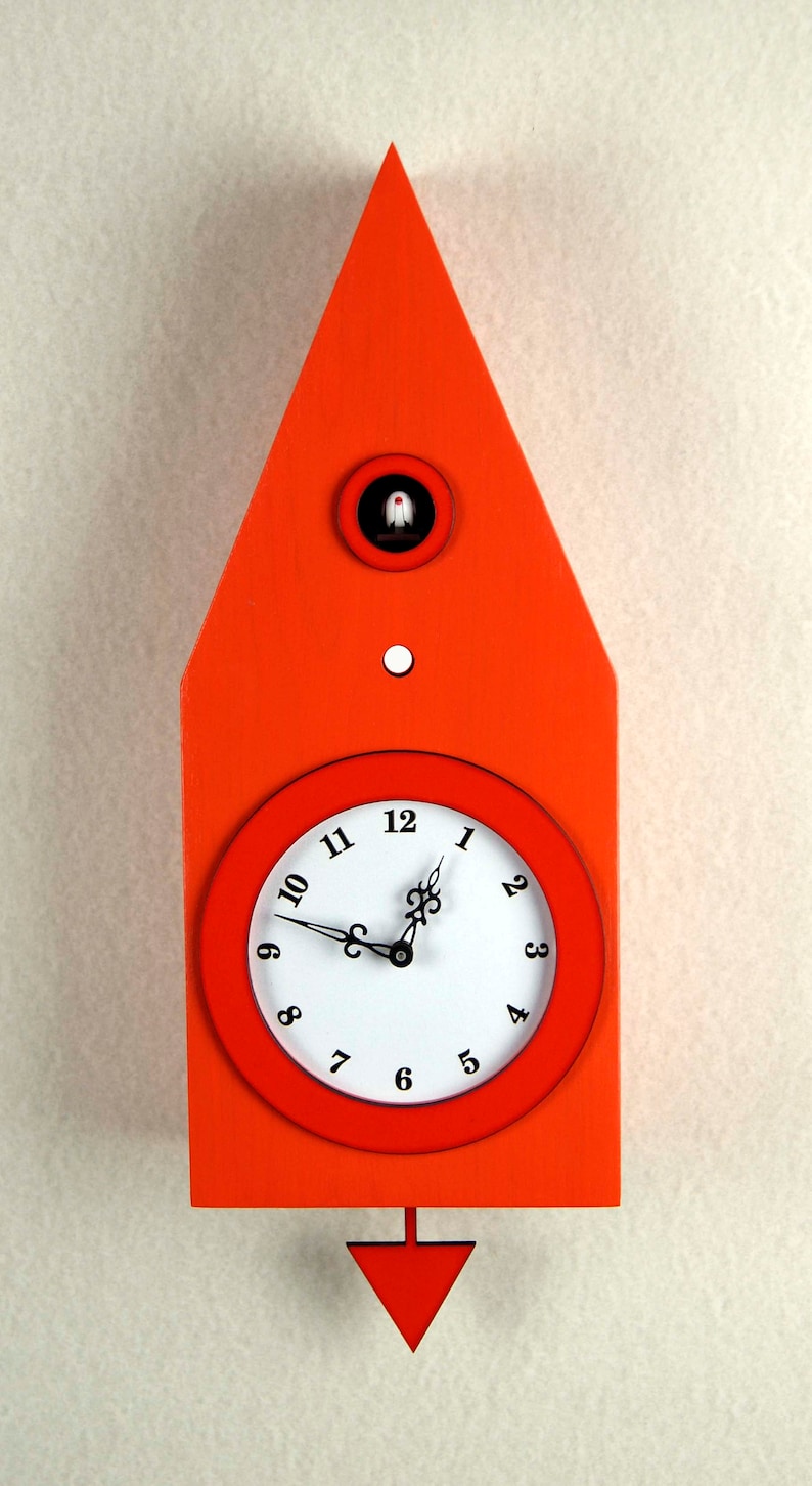 Orange Cuckoo Clock Home - Etsy