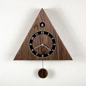 Triangular Cuckoo Clock, Dark Walnut Veneer - Etsy