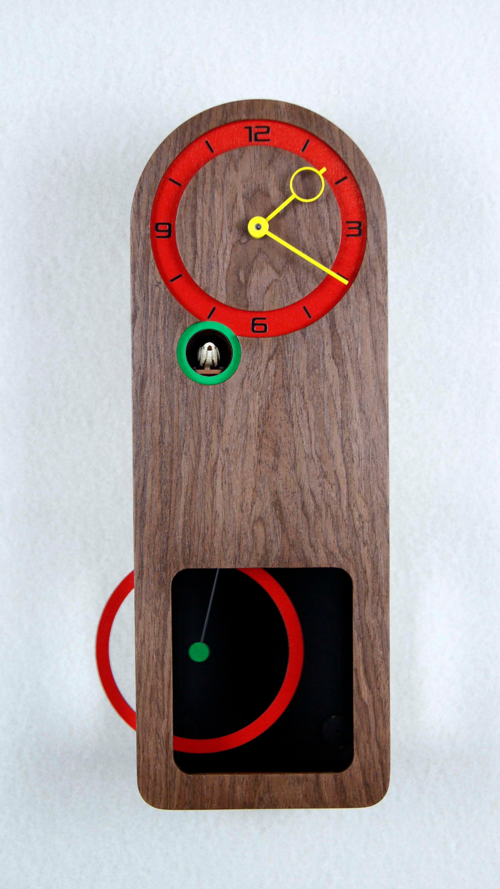 Modern Cuckoo Clock Multicolored Round Big Pendulum Etsy
