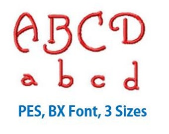 Santas Sleigh Embroidery Font, Instant Download, 3 Sizes, PES Format, BX Format