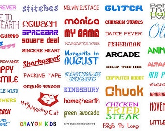 50 Font Alphabet Letters Design pack,, Instant Download, PES format