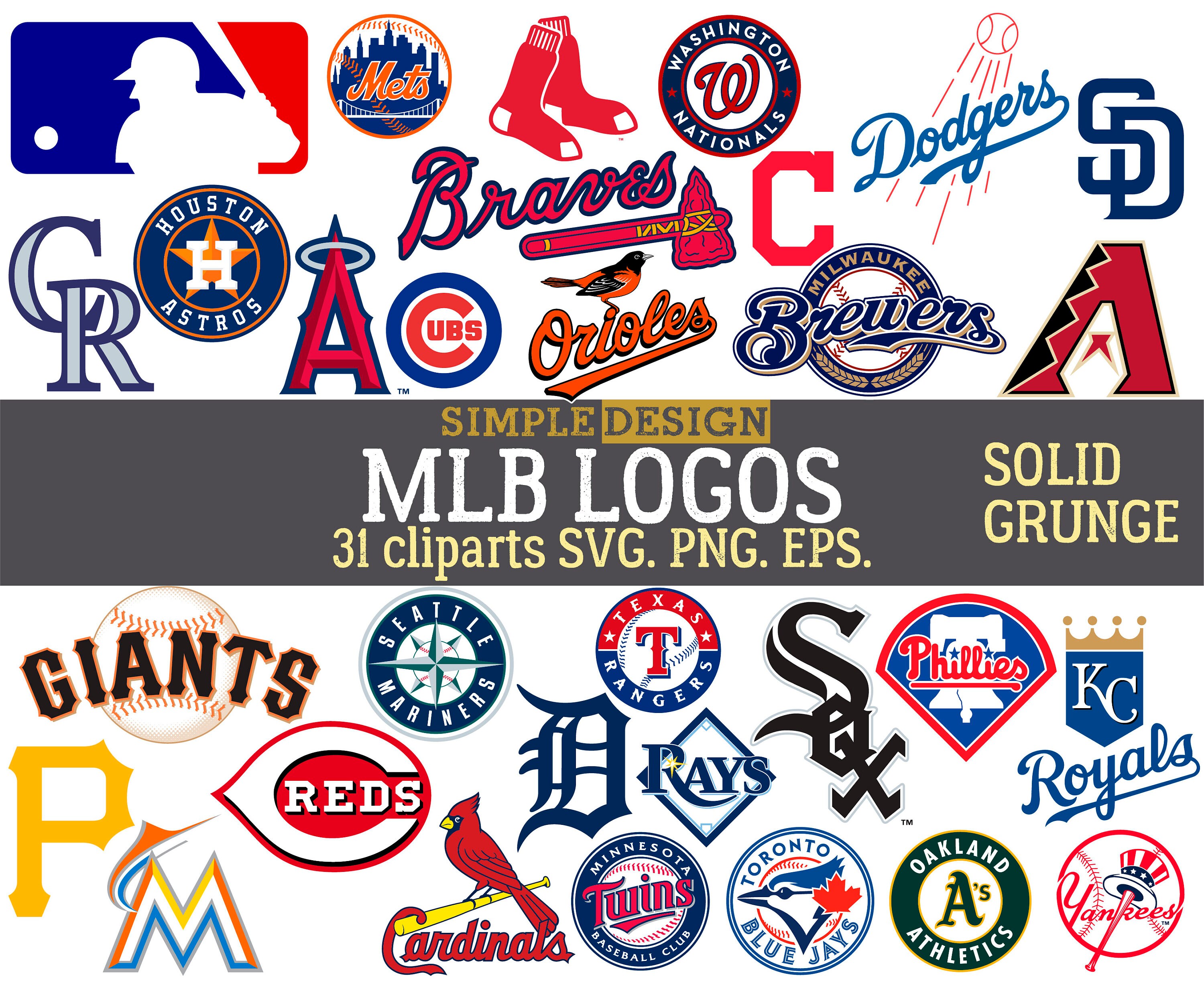 Printable Mlb Team Logos Major League Baseball Logo 