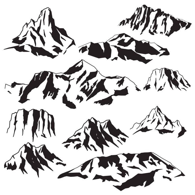 Free Free 278 Simple Mountain Outline Svg SVG PNG EPS DXF File