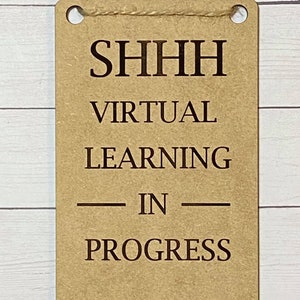 Shhh Virtual Learning Door Hanger // SVG