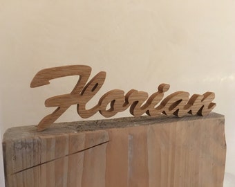 Florian - Name aus Holz / Holzschriftzug Buche