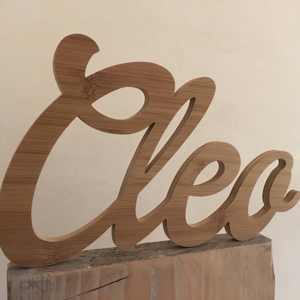 Cleo - Name aus Holz / Holzschriftzug / Schriftzug aus Holz / individuell gestalten