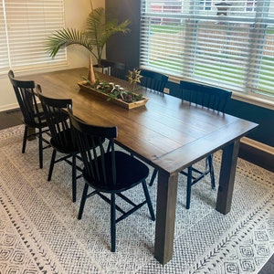 Farmhouse Table - Hardwood ||  Custom to your specifications || Handcrafted Table