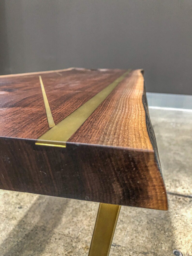 Live Edge Side Table Etsy