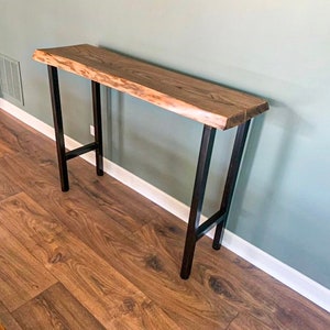 Live Edge Desk + Modern Legs – Brick Mill Furniture