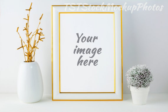 White Frame Mockup Frame Mockup Poster Mockup Styled Mockup