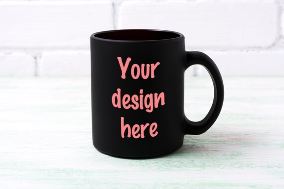 Black Coffee Mug Mockup Empty Mug Mock Up Black Black Coffee Mug Mockup Empty Mug Mock Up Black