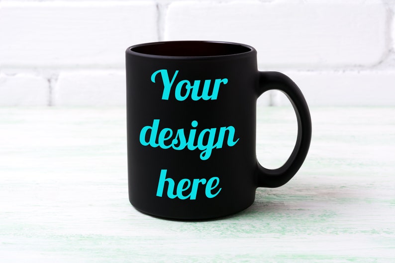 Download Black coffee mug mockup PSD with smart object. Empty mug ...
