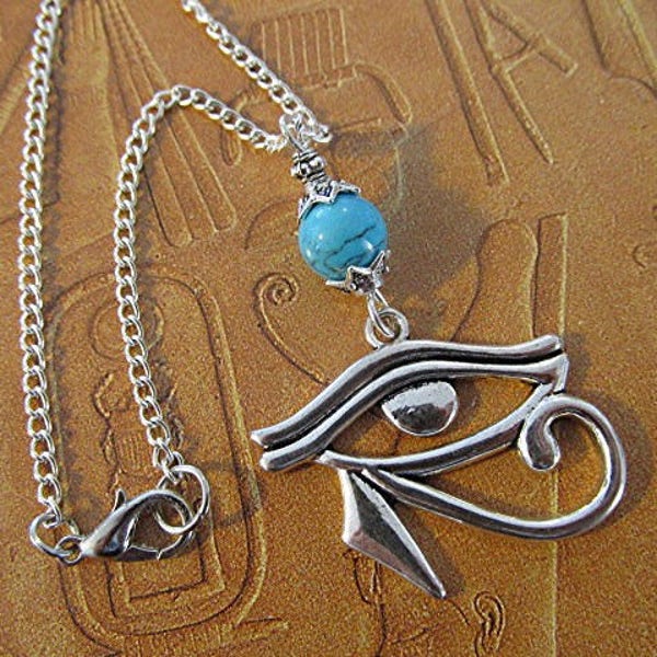 Eye of Horus car charm rearview mirror charm car mirror charm car accessory Egyptian god protection charm turquoise bead lucky charm gift.