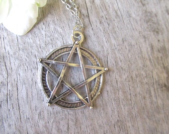 Pentagram pendant necklace stainless steel chain pendant necklace stainless steel pagan gothic necklace jewelry ewelry gifts.