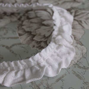Galon ameublement blanc froncé de 2.5 cm pour décor de mariage, robe de poupée, déguisement, costume, 2864