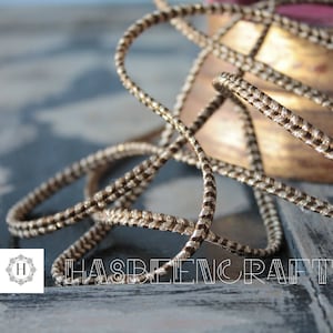 Galon soutache dorée en fil dit "fil d'or" de passementerie au mėtre, largeur de 5mm pour abat jour et artisanat,  2237