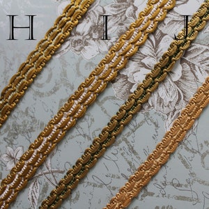 Galon passementerie de France vendu au mètre, 1,09y en 100% dralon plusieurs coloris pour abat jour,rideau,fauteuil, artisanat, 2848