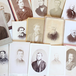 2 Cartes de visite anciennes françaises CDV, vers 1890, Portrait ancien,4378