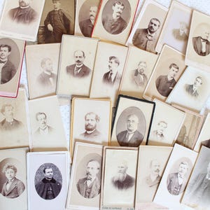2 Cartes de visite anciennes françaises CDV, vers 1890, Portrait ancien homme, 4354