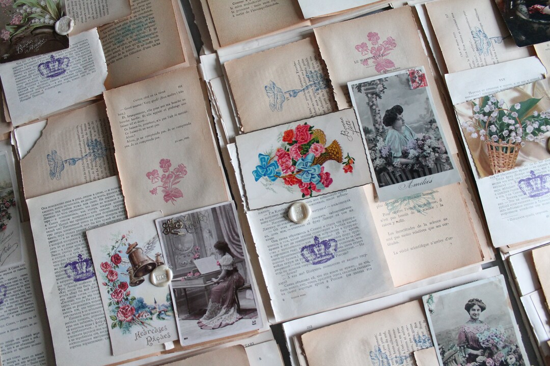 Antique Papers Bundle for Art Journal, Collage, Paper Arts