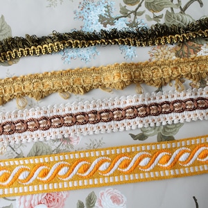 Galons d'ameublement assortis vintage pour artisanat, 3901