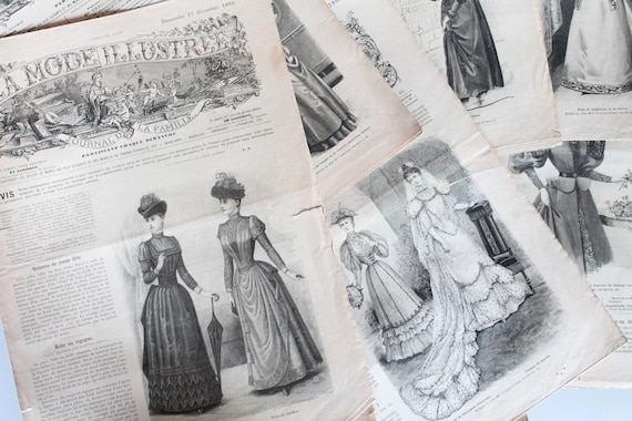 La Mode Illustrée 1890's, French Fashion Magazine of the 1890s