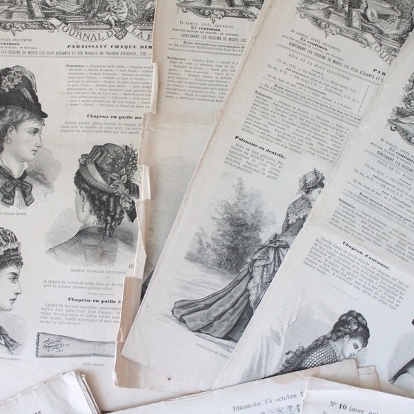 French fashion magazine of 1876, 1877, Illustrated fashion, 4138