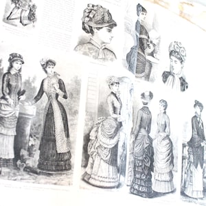 Modetidning från 1882, La Mode Illustrée 1882, gamla franska modetidningar, modeillustrationer, 4317