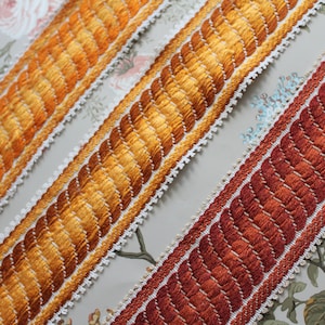Abrazadera de cortina vintage de jacquard ancho, 6,5 cm (2 1/2") de ancho, 1 metro (1,09 yardas), 100 % acrílico Dralon, 2851ABC