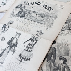 France mode, revue française de mode de 1890 et 1892, magazine féminin belle époque, 3981