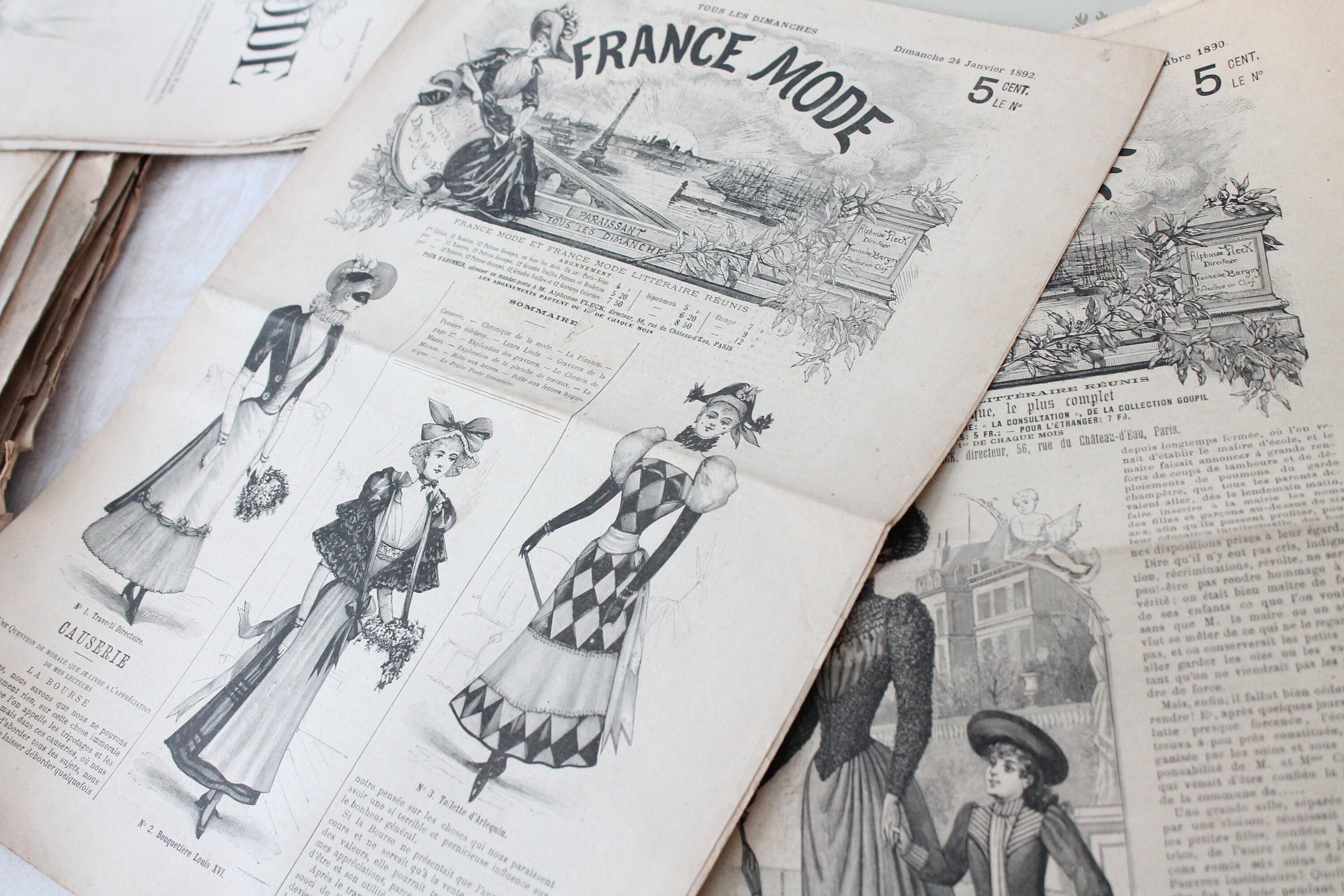 REVUE DE LA MODE 印刷物 19世紀 【商品番号②】