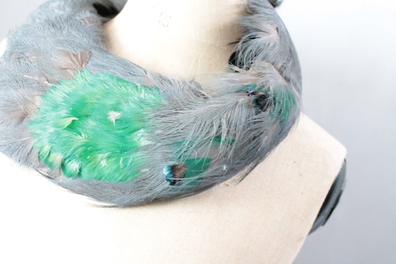 Natural Feathered Collar, Boa Feathered Headgear,… - image 1