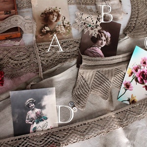Adesivo in tessuto, trasferimento a caldo, cartolina d'epoca, toppa da cucire, coupon per quilting, 2571