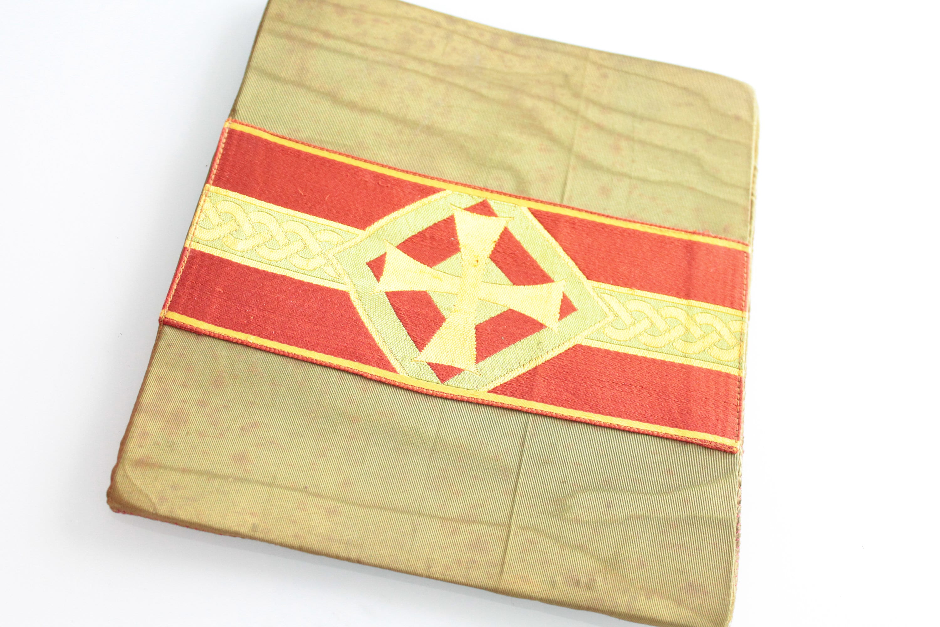 Enveloppe d'écharpe de Prêtre, Chemise Ancienne, en Soie, Couleur Rouge et Vert, France, 1144