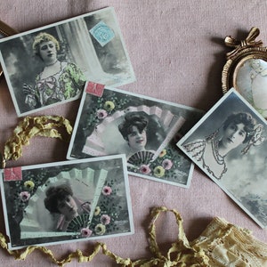 Antique french postcard dancer and courtisan from the 1910's, 3290