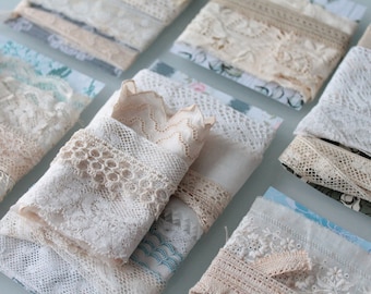 アンティーク ヴィンテージ フレンチ レース、ピンク、幅 1 インチ