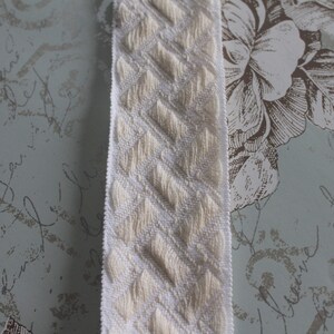 Upholstery braid, geometric braid width 5.5 cm 2.16 by 1 meter 1.09y, 100% Dralon acrylic, made in France, 2857 image 3