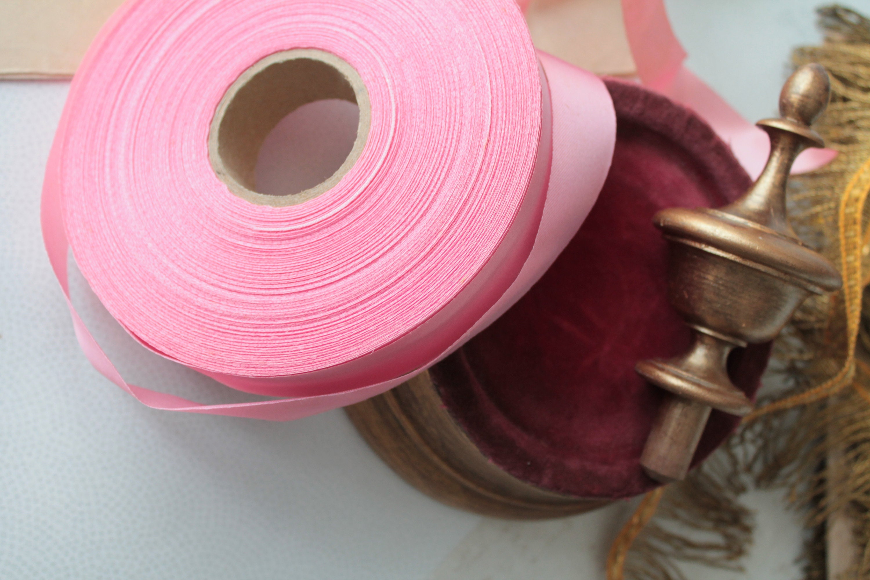 Vintage pink ribbon 80 meters 2.5 cm pink ribbon 1 inch Etsy