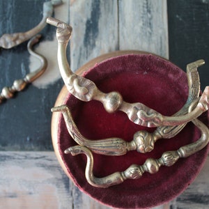 Antike Möbelgriffe aus Bronze, Schubladengriff, antike Beschläge, Schmiedearbeiten, 2239