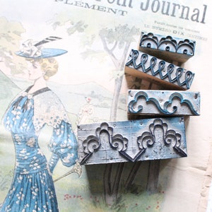 Tampon ancien français pour broderie, arts textiles, arts du papier, 4158