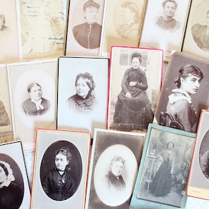 2 Cartes de visite anciennes françaises CDV, vers 1890, Portrait ancien,4386