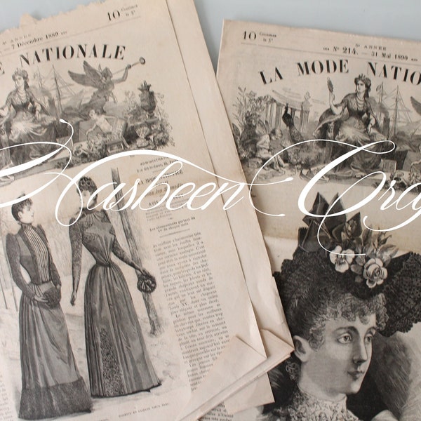 La mode nationale, revue française de mode de 1888 89 90, ref4000