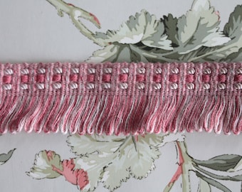 Pink trimmings with pompons, pink braid trim, french trimmings, pink terry lace, 2450D