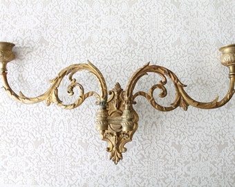 Antique bronze wall candle holder from France, 4051